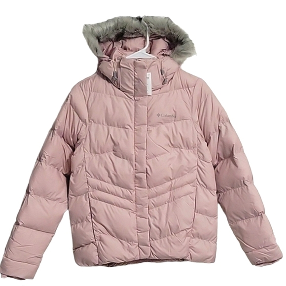 Columbia Insulated Peak to Park Snow Puffer Removable Fur and Hood Coat  S - Picture 6 of 13